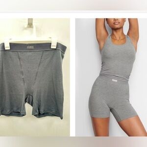 SKIMS NWT 4X Black soft loungewear casual soft comfort woman luxury boxer briefs